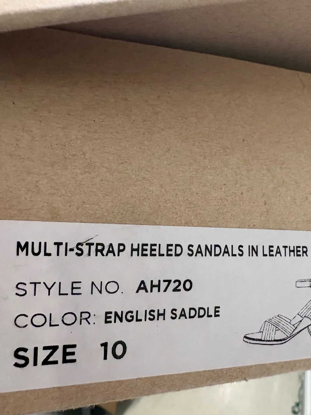 Madewell Multistrap Heeled Sandals in Leather. Size 10. Like New.